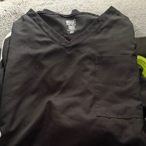 Insight Black V-Neck Scrub Top AND bottoms